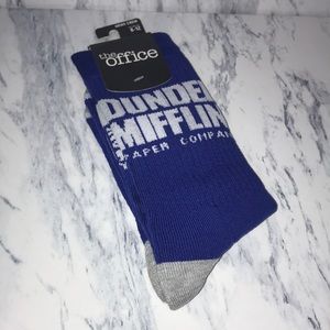 NWT The office dunder mifflin blue socks